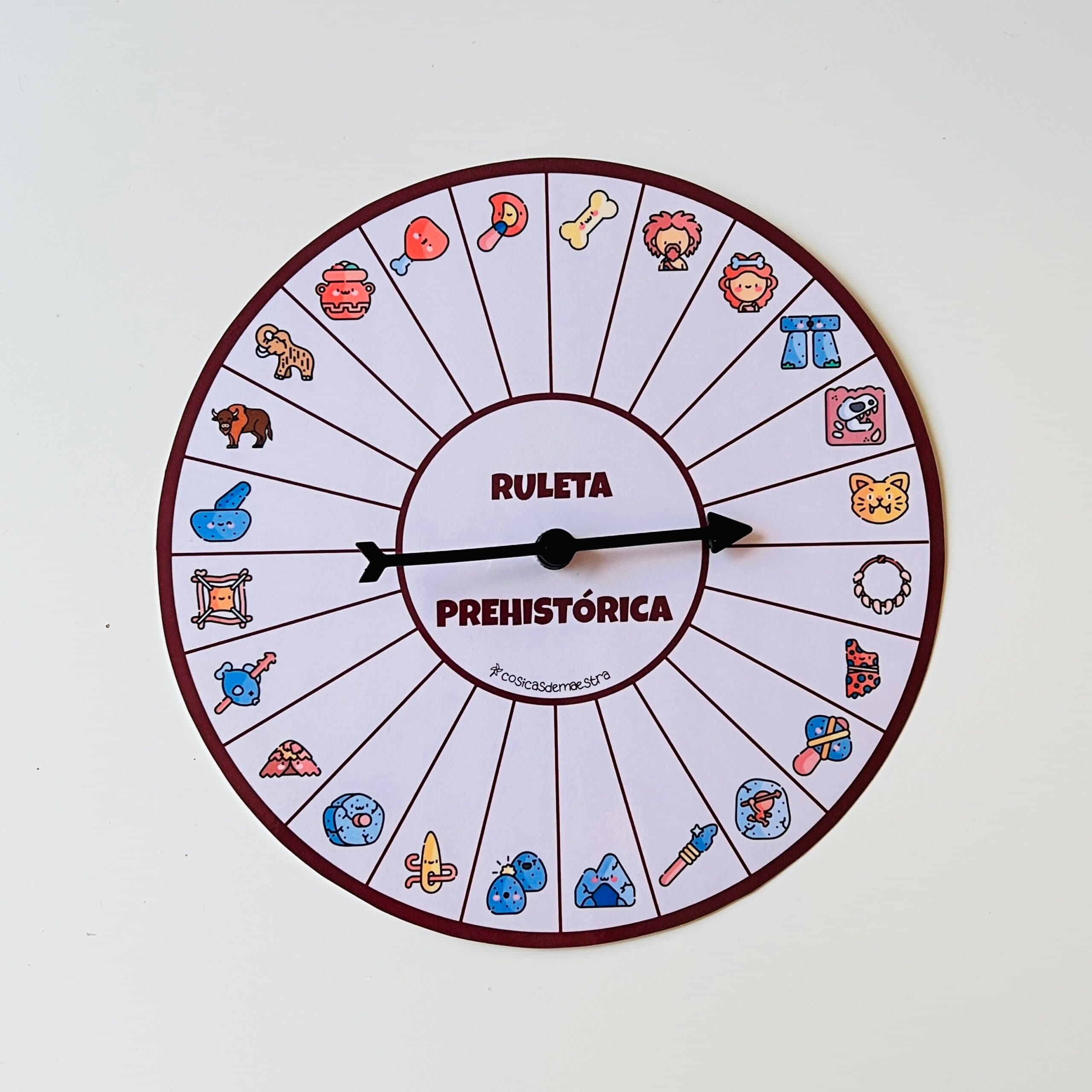 Mini ruleta "La Prehistoria"