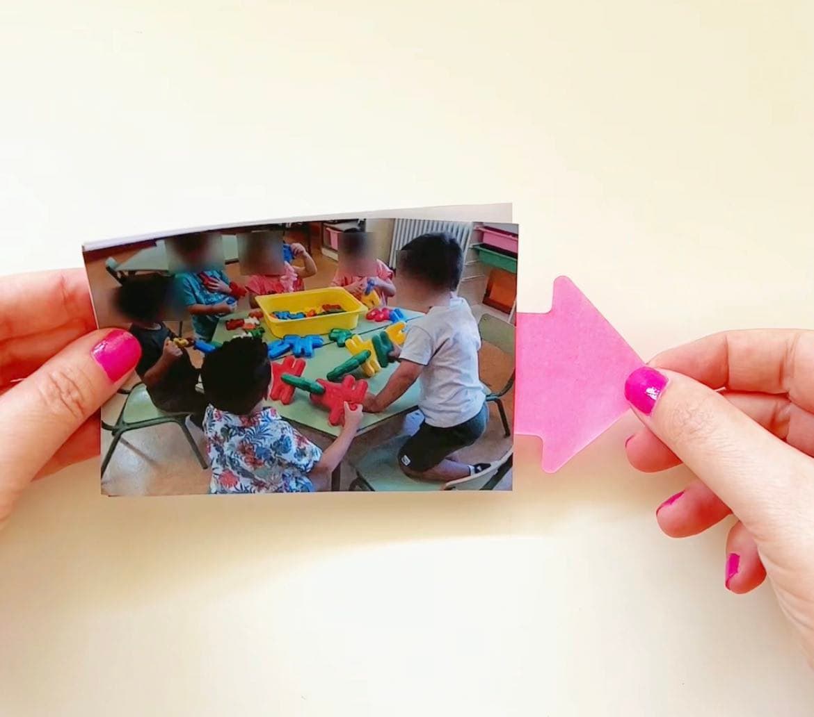 Desplegable tres fotos